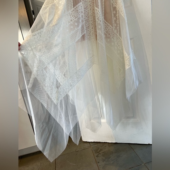 BCBG Maxazria lace&tulle wedding, evening, prom maxi dress XS - Picture 11 of 13